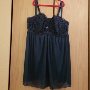 Torrid Dark Blue Lace Underwire Chemise Size 2